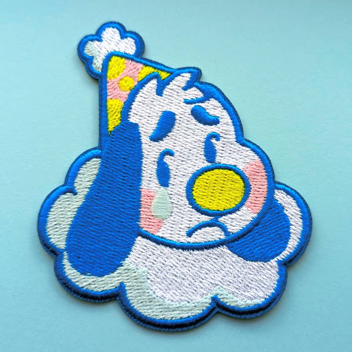 Clown Puppy Patch for wholesale by Clover Hare