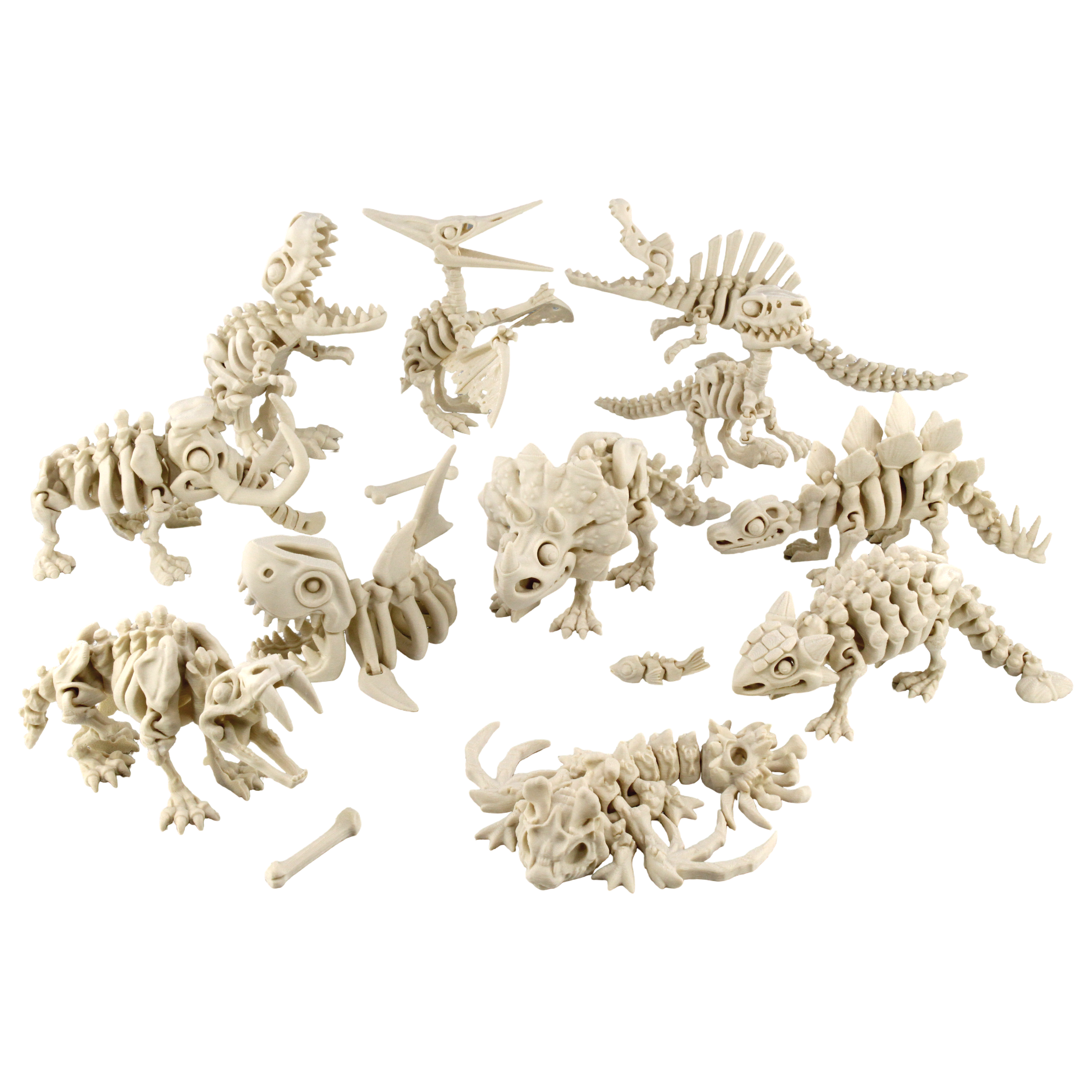 PowerTRC 3D Print - Wholesale Fidget Toy - Kids - 3D Printed Flexible Articulate Dinosaurs (Large) Multi Color5