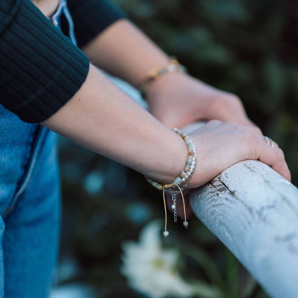Steel & Clover - Wholesale Beaded Bracelet - Pipestone Bead & Stone Bracelet5