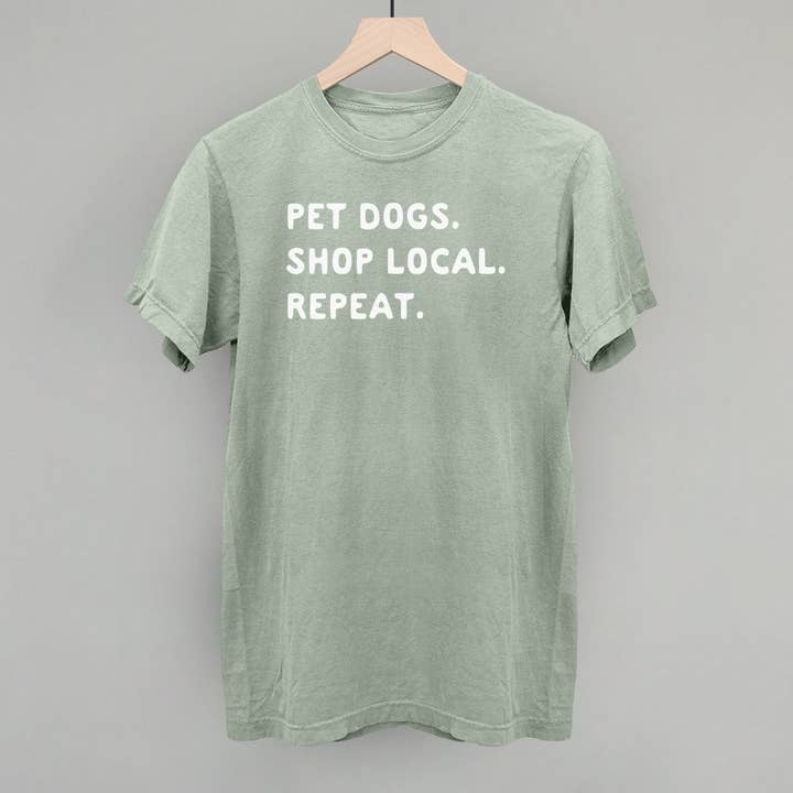 Ivy + Cloth - Wholesale Screen Printed T-Shirt - Unisex - Pet Dogs. Shop Local. Repeat.