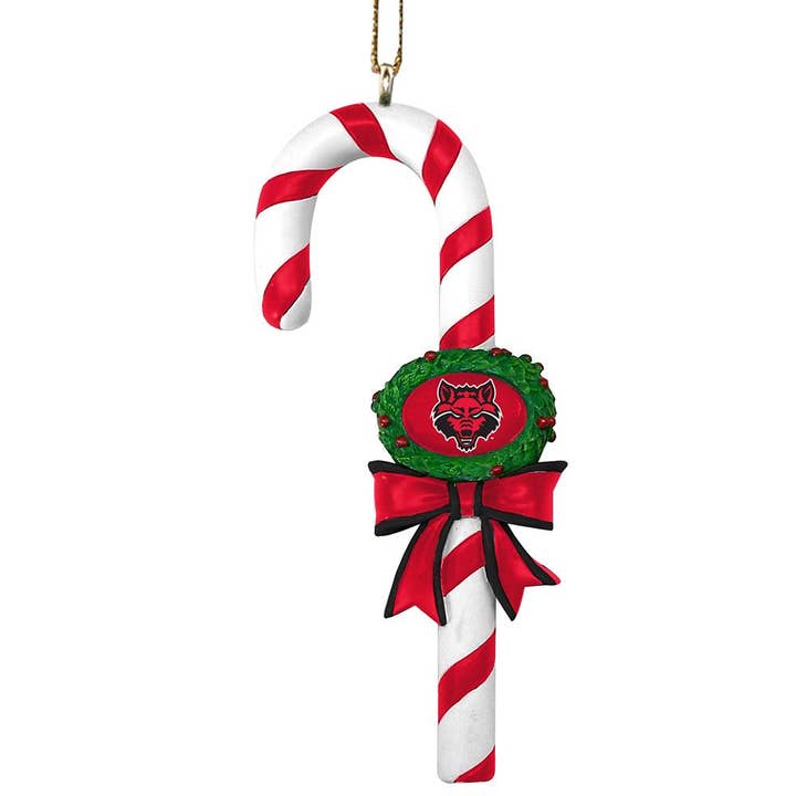 Candy Cane Ornament, Arkansas State for wholesale by The Memory Company