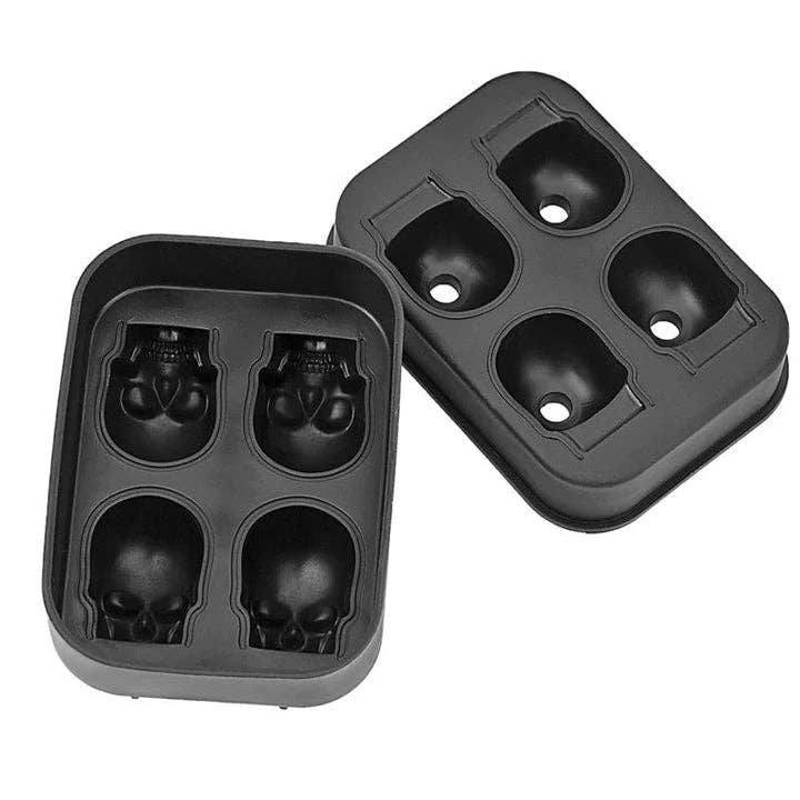 Black Halloween Silicone Skull Ice Tray Bar Creative DIY Mold for wholesale on Faire11