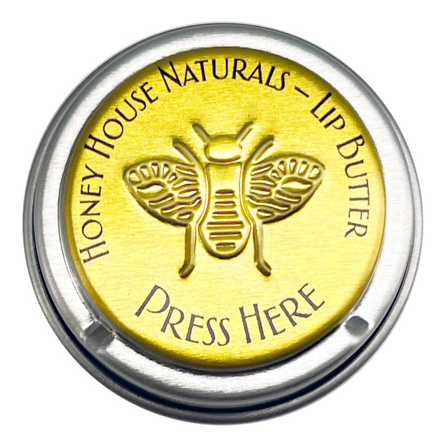 Honey House Naturals - Wholesale Lip Balm - Lip Butter TIN - Pop Top Lid Copper Pot Display - 36 Pieces2