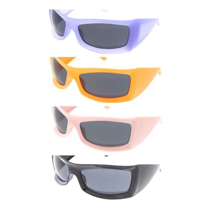 80522 Unisex Plastic Large Wrap Around Futuristic Square for wholesale by BLUELINE TRADING