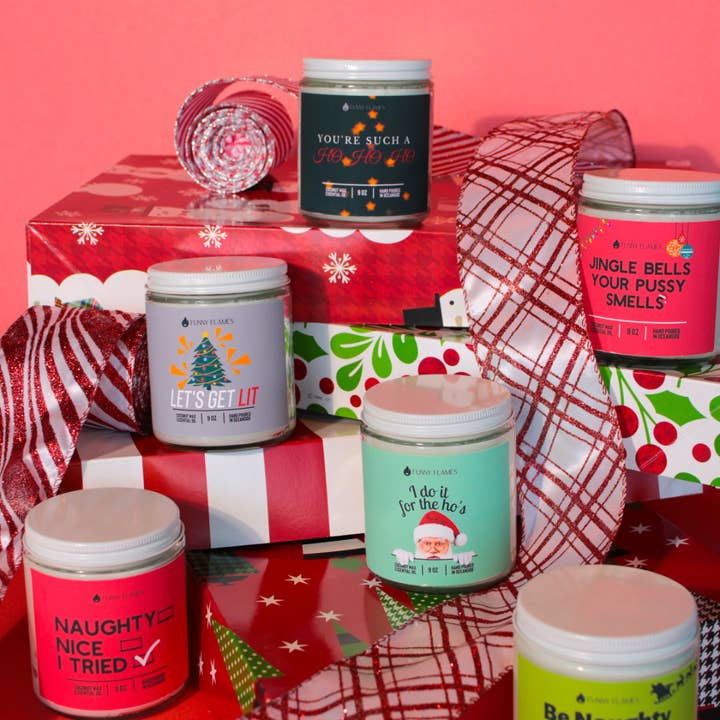 Funny Flames Candle Co - Les Creme - Wholesale Jar/Filled Candle - Holiday 2025 Best Sellers Collection 9oz Candles84