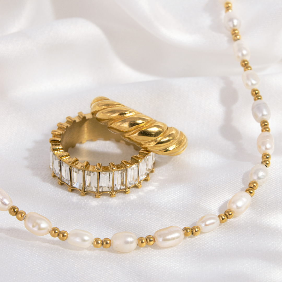 Schmuckkollektiv GmbH - Vendita all'ingrosso Anello midi/a fascia - Anello per Asciugamano Oro2