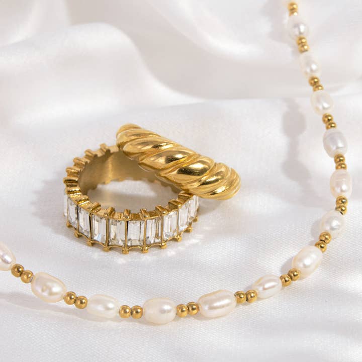 Schmuckkollektiv GmbH - Wholesale Band/Stacked Ring - Handtuchdrehung Ring Gold2