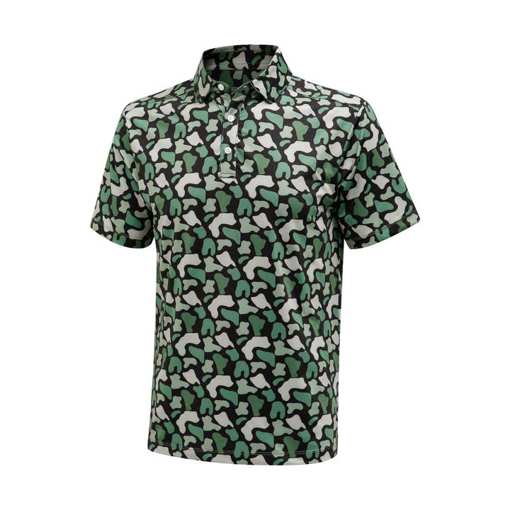 Green Duck Camo Polo for wholesale by Meripex Apparel