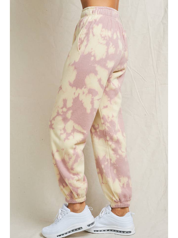 lalamia - Wholesale Lounge Sweatpants/Joggers - Women's - MPT28065C-TD-CAMEODUST/YELLOW3