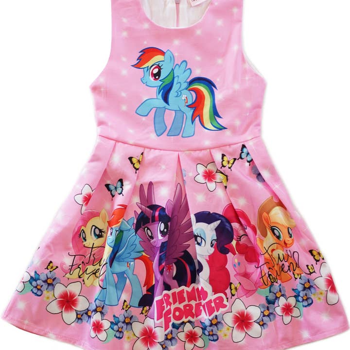 Pink My Little Pony Friends Forever A-Line Cotton Dress for wholesale by Wenchoice
