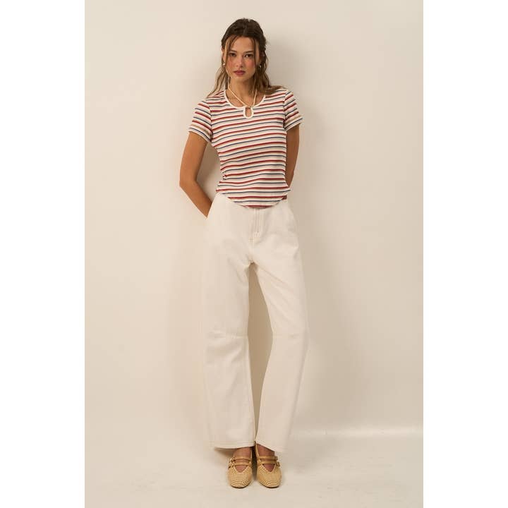 The GREii - Wholesale Knit Top - Women's - Vibrant Striped Knit Top3