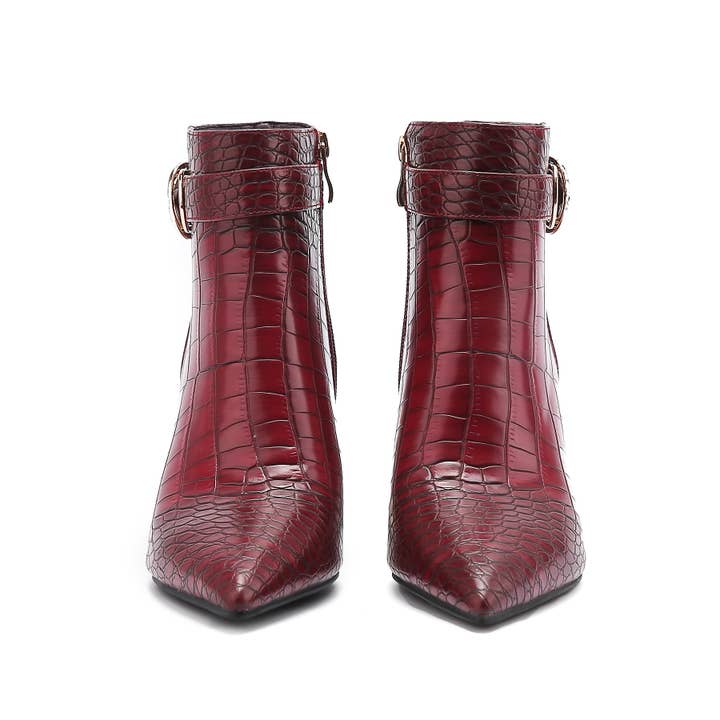 LADY COUTURE - Vendita all'ingrosso Stivaletti - Donna - Stivaletto con tacco in metallo e stampa Groovy Croco4