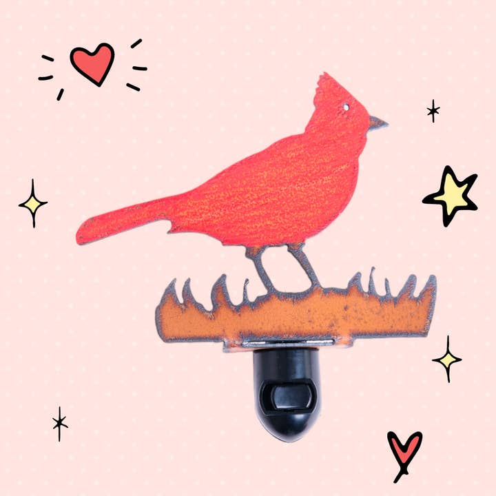 Whimsies - Wholesale Night Light - Cardinal Nightlight Christmas bird garden spring eco nature