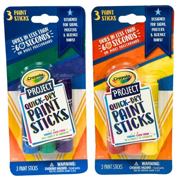 St. Louis Wholesale LLC - Wholesale Paint Set - Crayola Products - 3Pack Fast Dry Paint Sticks - Dries In 6Â