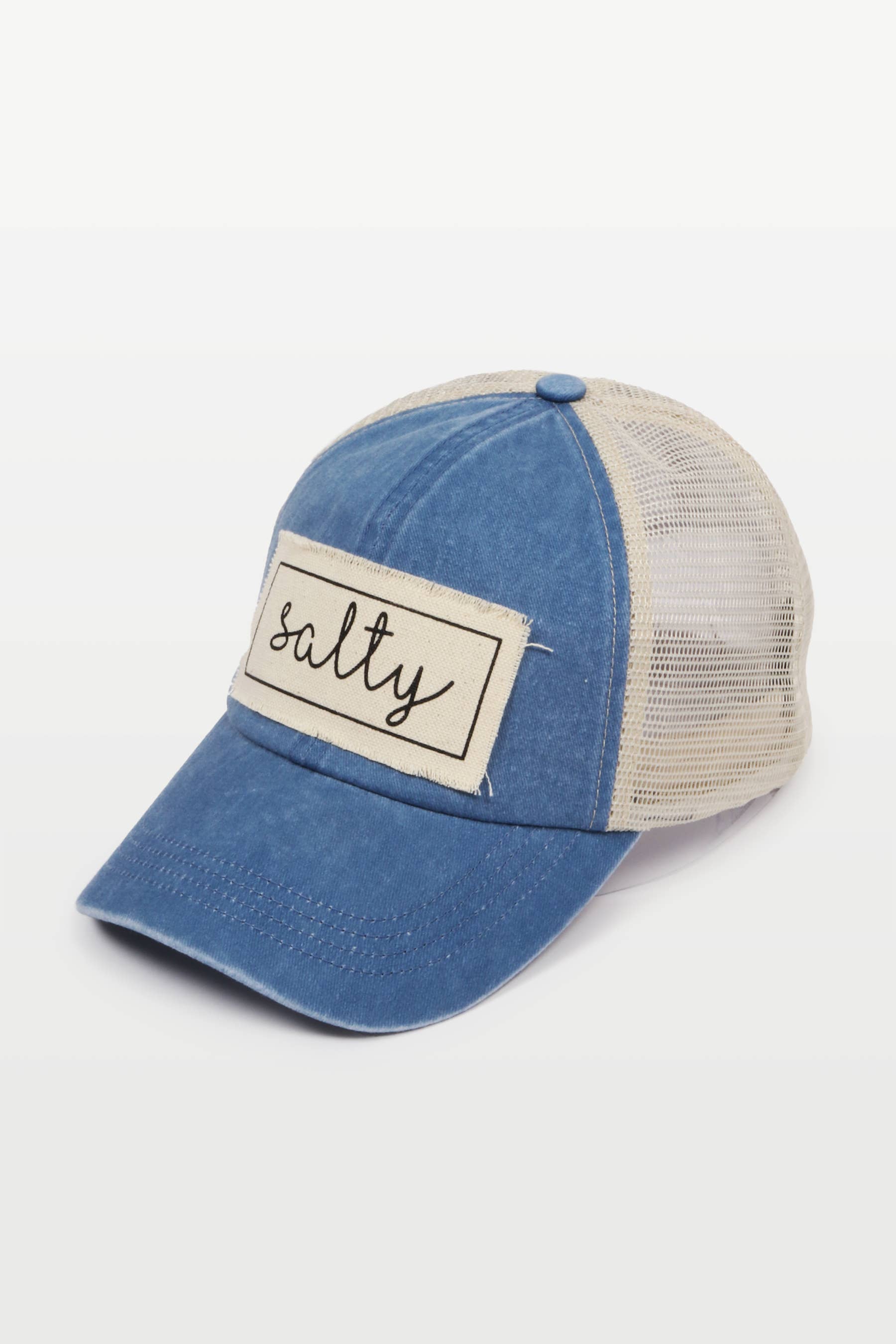 David And Young - Wholesale Baseball Cap - Women's - Salty Canvas Patch Mesh Back Baseball Cap1