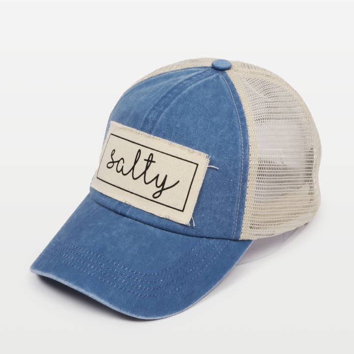 David And Young - Wholesale Baseball Cap - Women's - Salty Canvas Patch Mesh Back Baseball Cap1