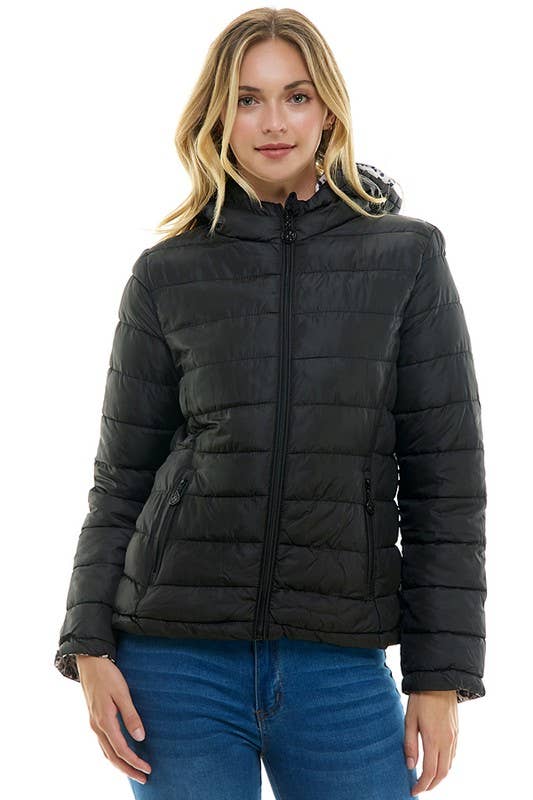 BLUE AGE – Großhandel Pufferjacke – Damen – Wende-Damen-Steppjacke mit Kapuze6