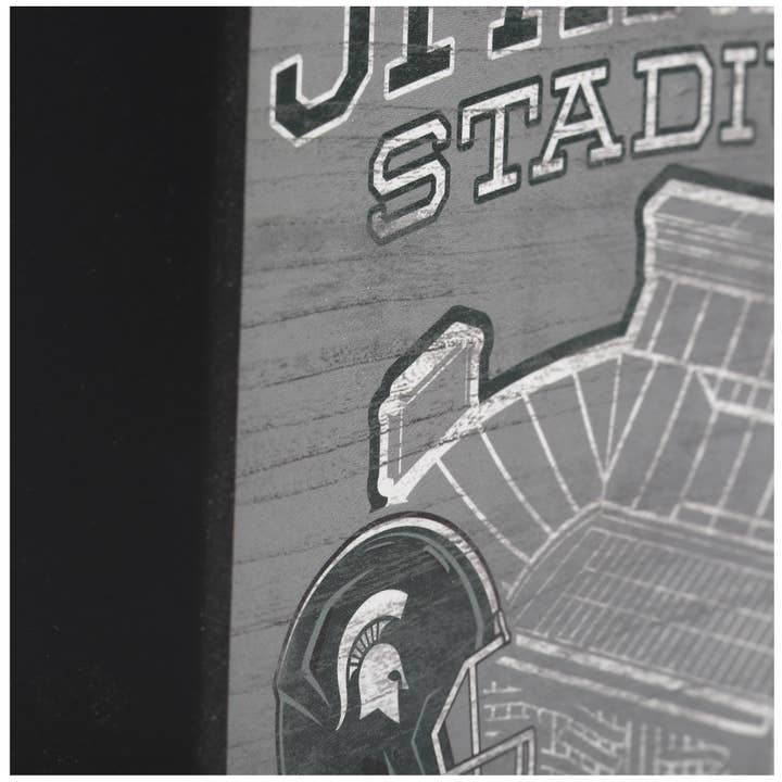 Open Road Brands, LLC - Wholesale Sign - Michigan State University Football Stadium Wood Wall Decor