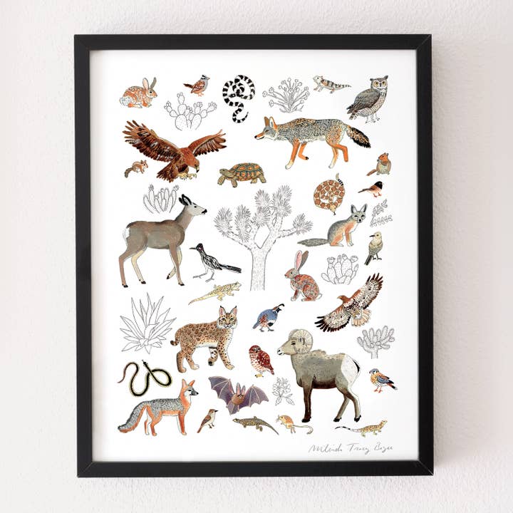 Party Mouse Studio - Wholesale Art Print - Joshua Tree Animalia Print