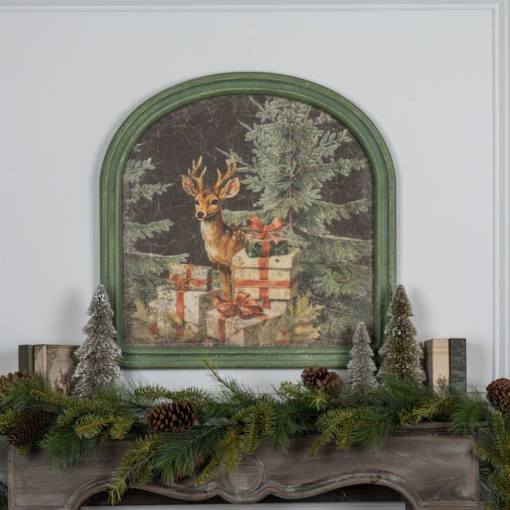 FRAMED HOLIDAY FOREST SCENE PRINT for wholesale by Ragon House