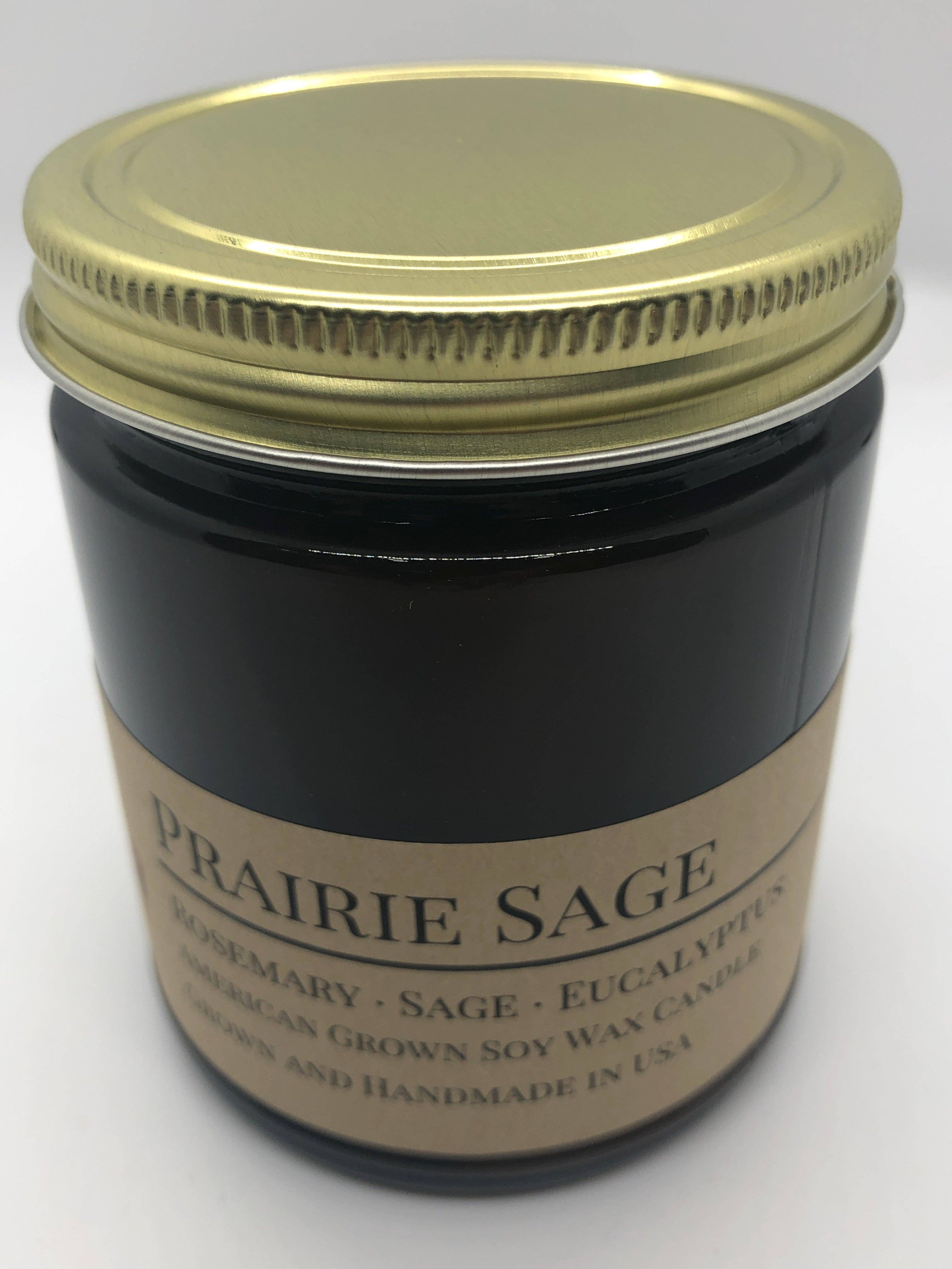 Prairie Fire Candles – Engroshandel Glaslys – Prairie Sage Soy Candle | 9 oz Amber Apothecary Jar4