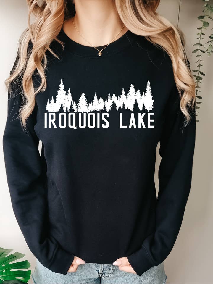 DIYxe – wholesale Graphic sweatshirt – Unisex – Tree Line Personalized Lake Sweatshirt | Summer Apparel2