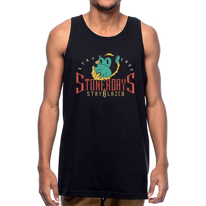 Stay True Bear Men's Tank for wholesale by StonerDays Apparel