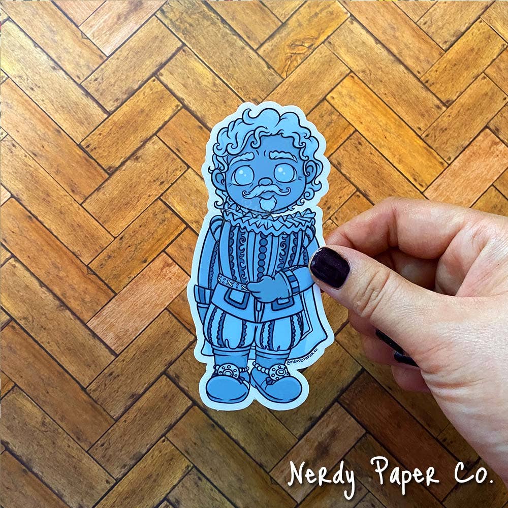 NERDY PAPER CO. - Wholesale Sticker - Nearly Headless Ghost - Hand Drawn Waterproof Vinyl Sticker