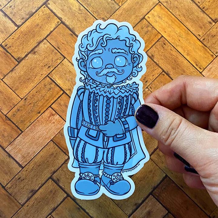 NERDY PAPER CO. - Wholesale Sticker - Nearly Headless Ghost - Hand Drawn Waterproof Vinyl Sticker0