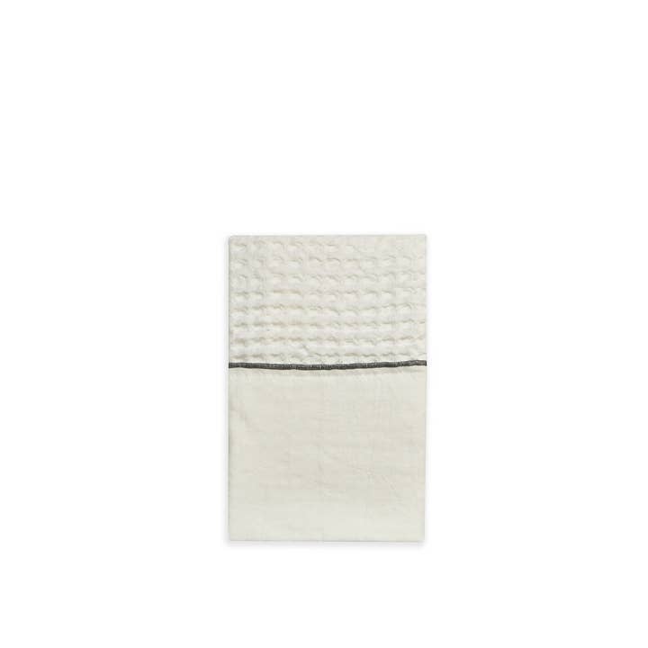 BUSATTI - Wholesale Tea Towel - Cotton honeycomb towel with 1 linen border1