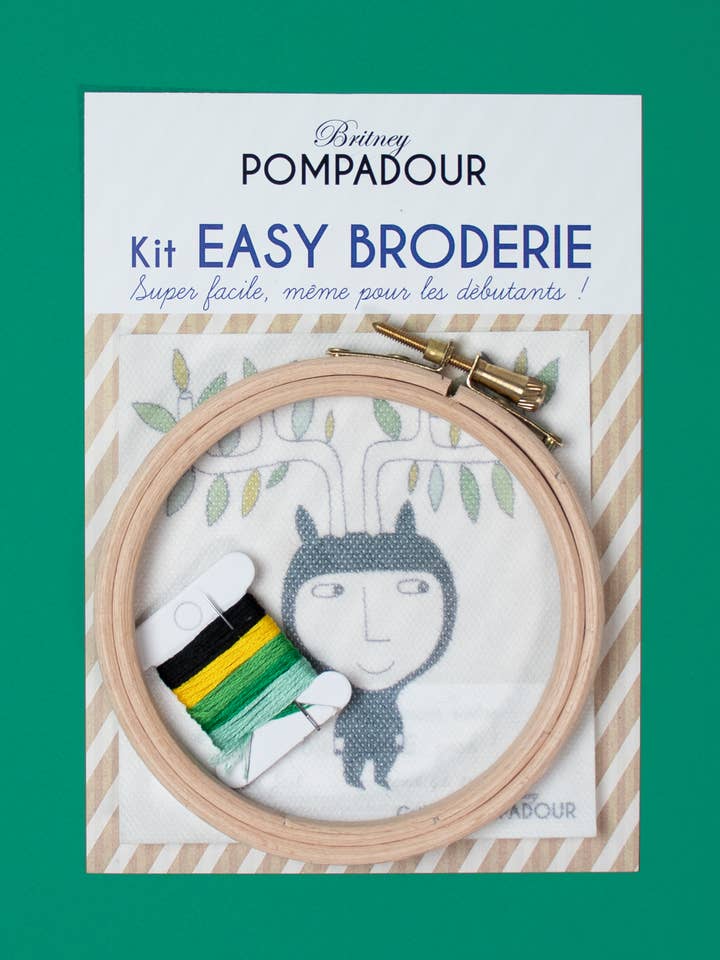 Kit Einfache Stickerei - Csil Tree Man für den Großhandel von Britney Pompadour - Broderie - Embroidery kit