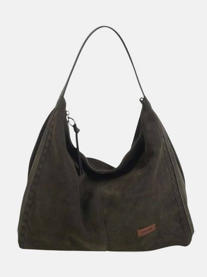 URBAN ACEBO HOBO SUEDE LEATHER KHAKI for wholesale by Kbas