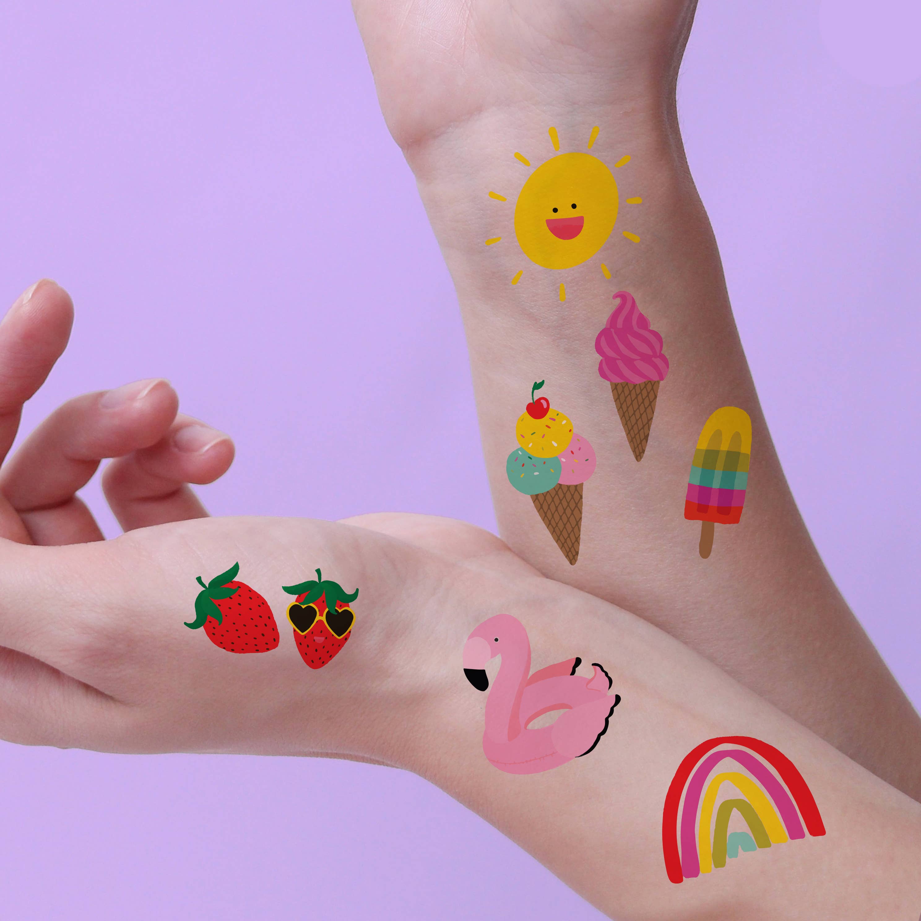 Flash Tattoos – Engroshandel Midlertidig tatovering - Børn – Sommer Fun Variety Sæt - Midlertidig6