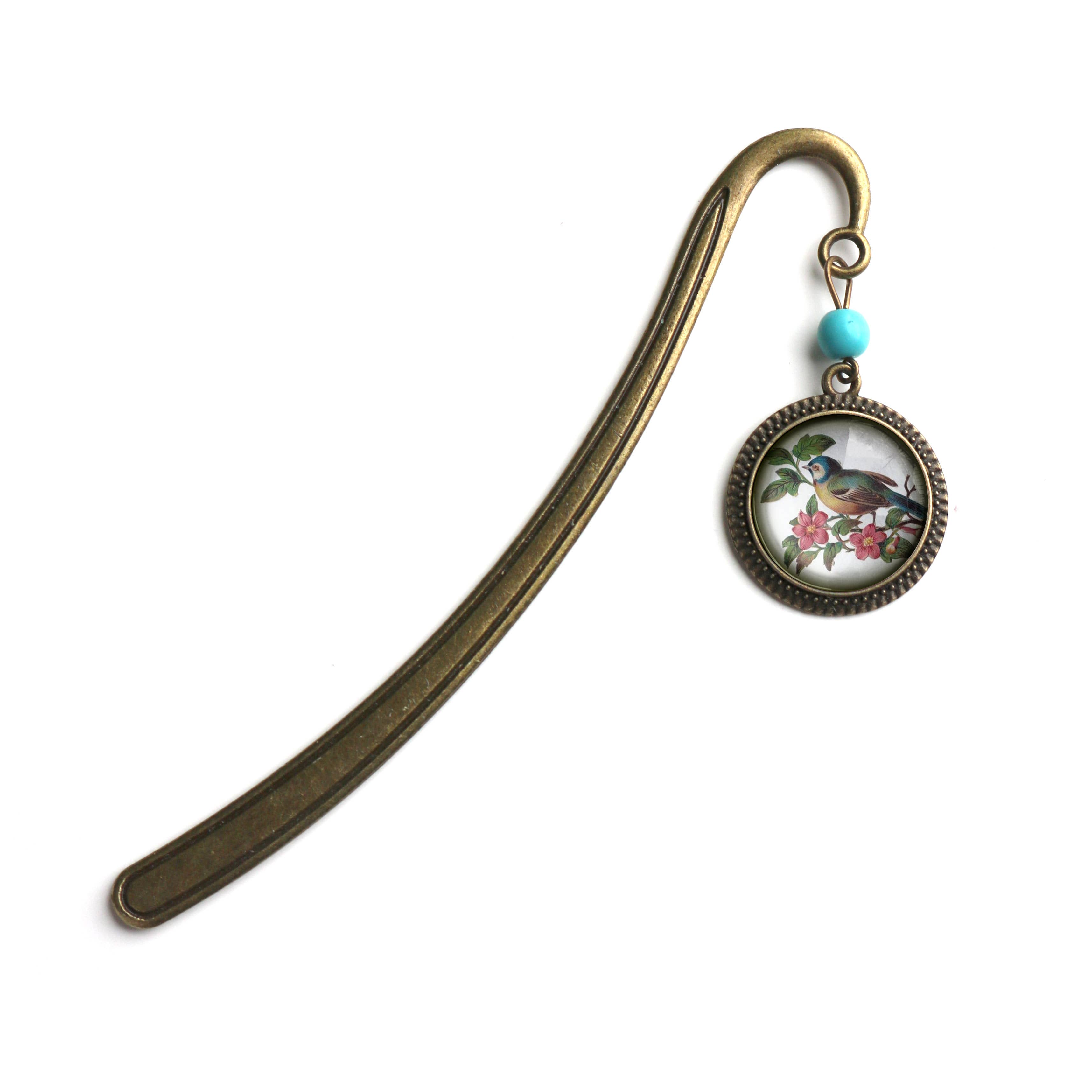 The Divine Iguana - Vente Marque-page - Marque-page en bronze avec cabochon en verre Bluebird Cottage Core2