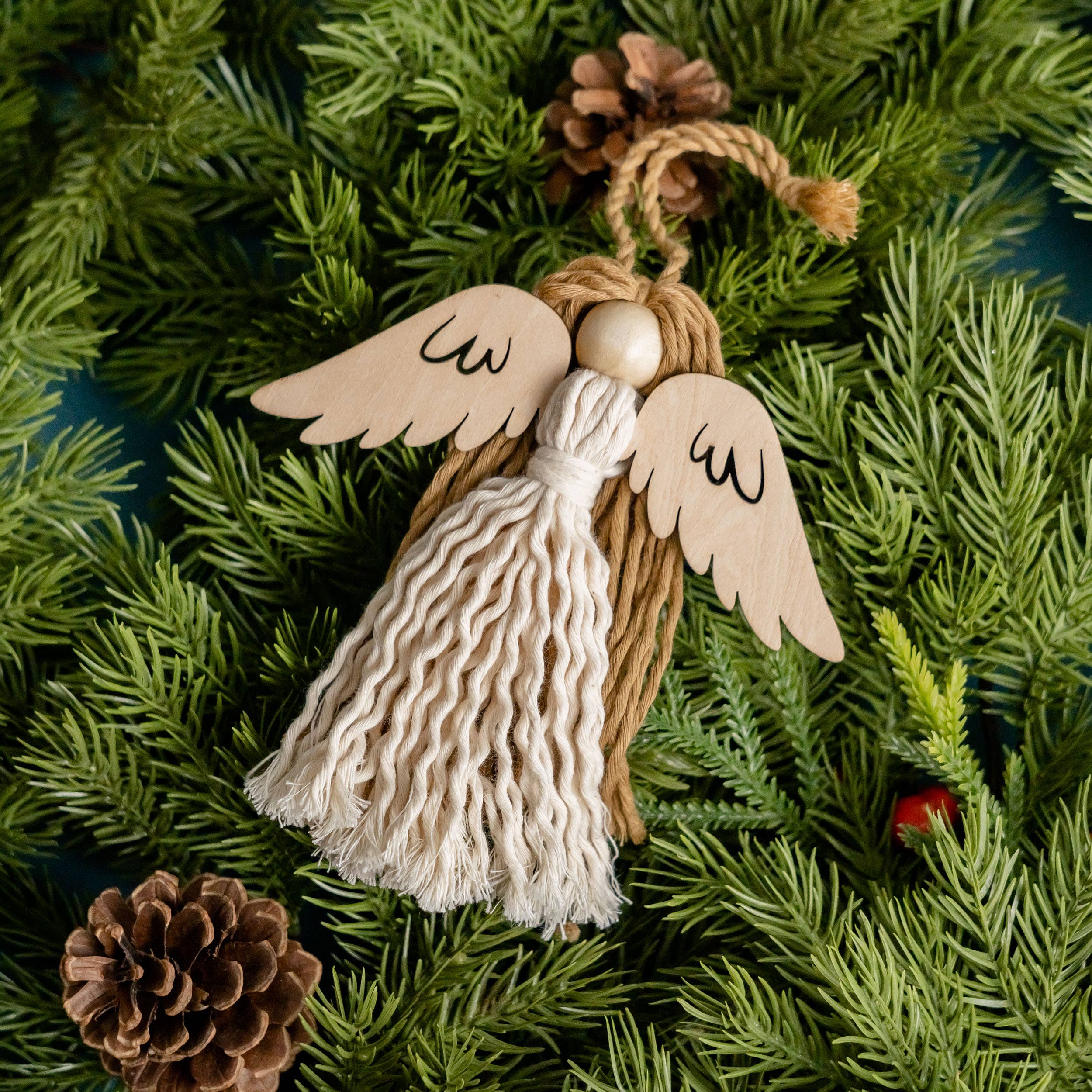 BeanDaikon - Wholesale Ornament Set - Macrame Christmas Ornaments - X408