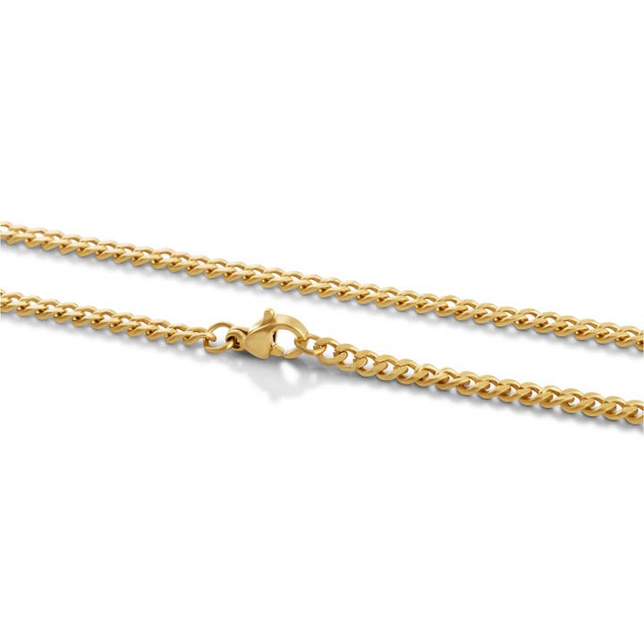 Blackskies - Wholesale Link & Chain Necklace - Fibra Chain Gold - 70cm - 3mm4