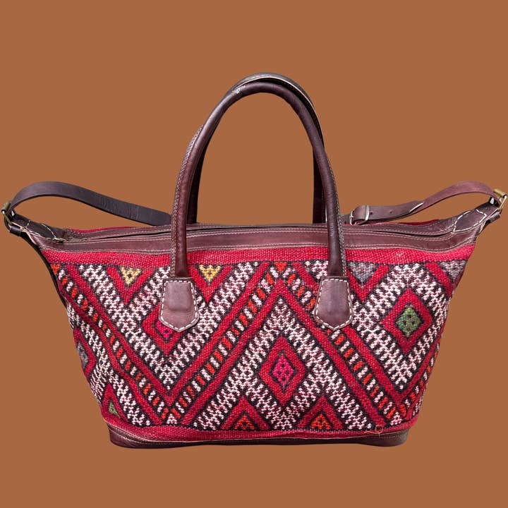 Kilim Weekender for wholesale by Intertwined: Handmade for Good