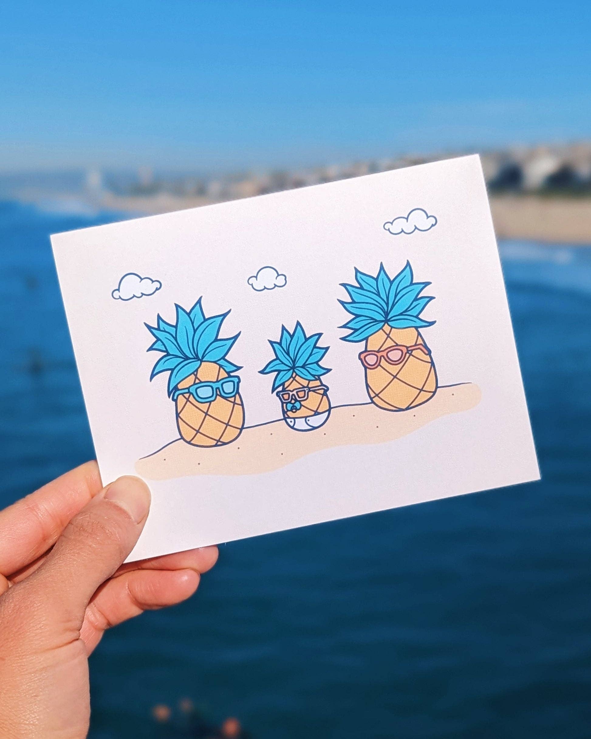 Chie Tamada - Wholesale Baby Card - Pineapple New Baby Greeting Card1
