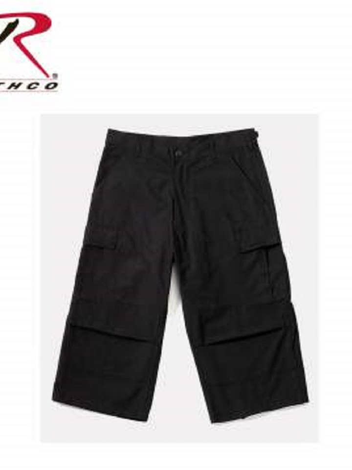 Pantalones BDU de 6 bolsillos con longitud 3/4 para barcos Bahamas, negros para venta al por mayor de Aircorpcamo Tactical