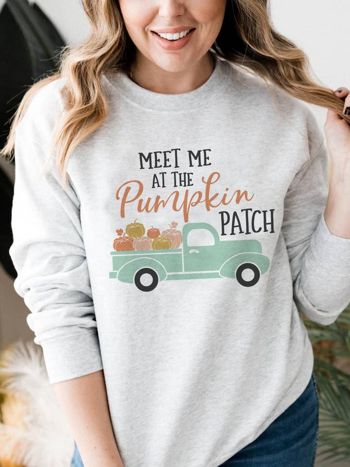 Fall Autumn Sweatshirt - Meet Me at the Pumpkin Patch for wholesale by Kay Sera Sera