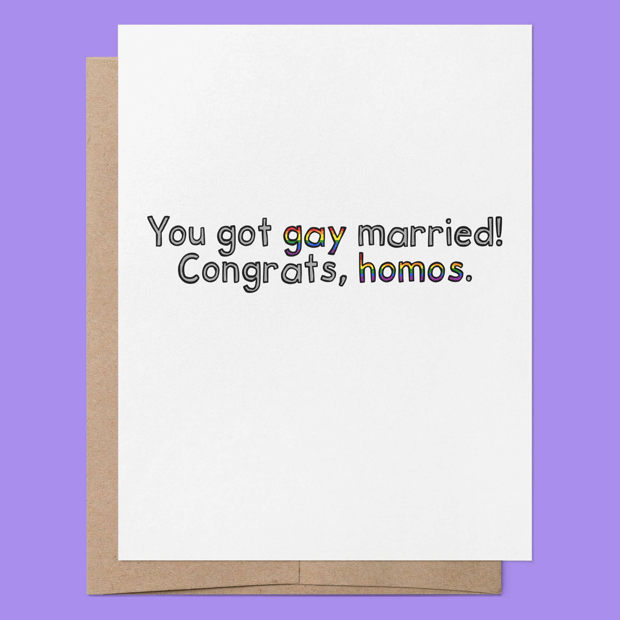That Queer Card Co - Wholesale Wedding Card - You Got Gay Married | LGBTQ+ Love Relationship Wedding Card2