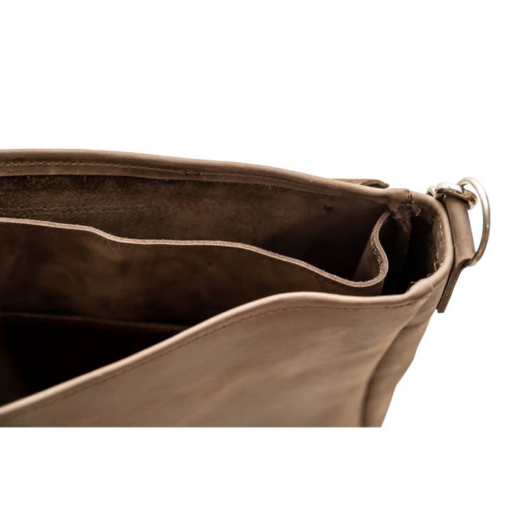 Kilele Gear | Rugged Leather Goods - Wholesale Messenger Bag - Unisex - The "Wayne" Messenger Bag - Men's Leather Laptop Bag