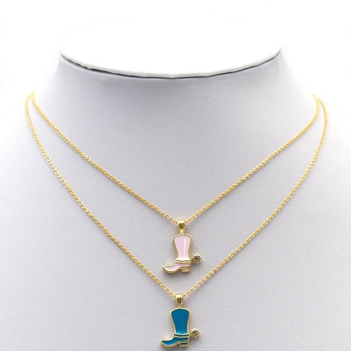 BestBeads&Beyond - Wholesale Individual Charm/Pendant - CZ Enamel Cowboy Boots Charm, Boots charm, Sku#FH209