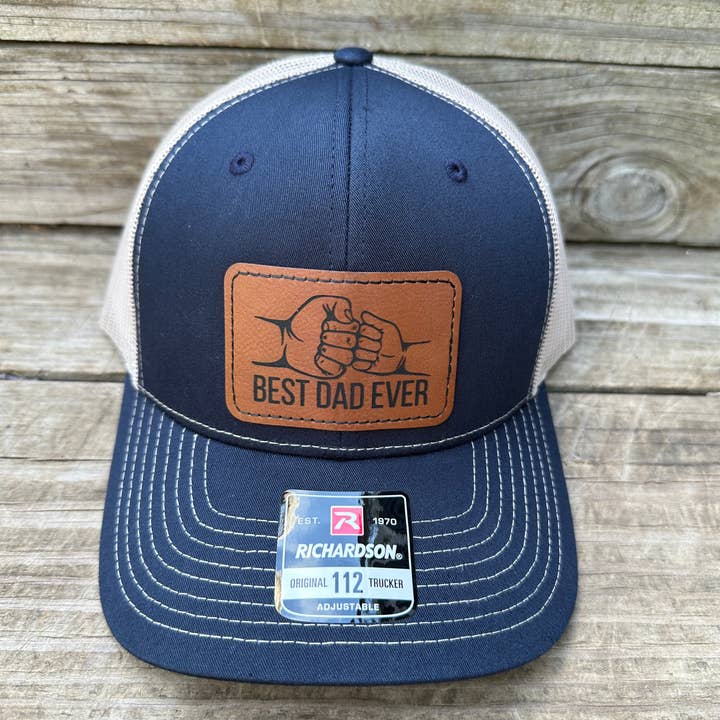 Designed To Flaunt - Wholesale Trucker Hat - Men's - Best Dad Ever Men's Richardson 112 Trucker Hat