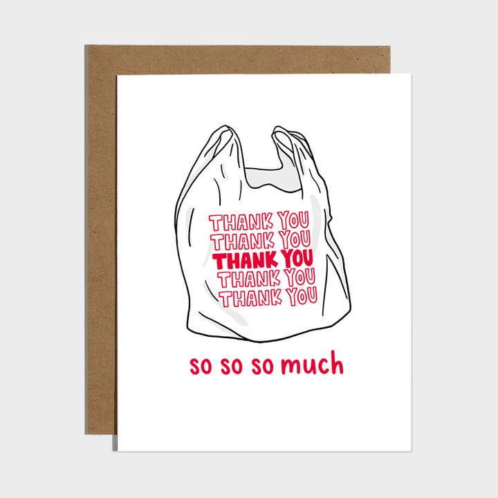 Dankeschön-Karte aus Plastiktüte für den Großhandel von Brittany Paige