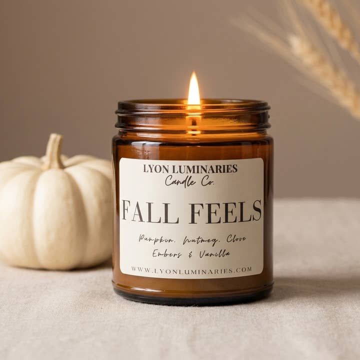Vela Fall Feels Soy Blend para venta al por mayor de LYON Luminaries Candle Co.
