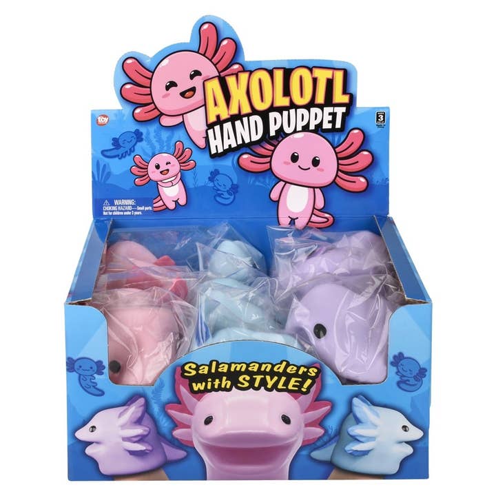 La Luna Bella - Toys - Wholesale Finger Puppet - Kids & Baby - Stretchy Axolotl Hand Puppet 6" LLB Kids Toys
