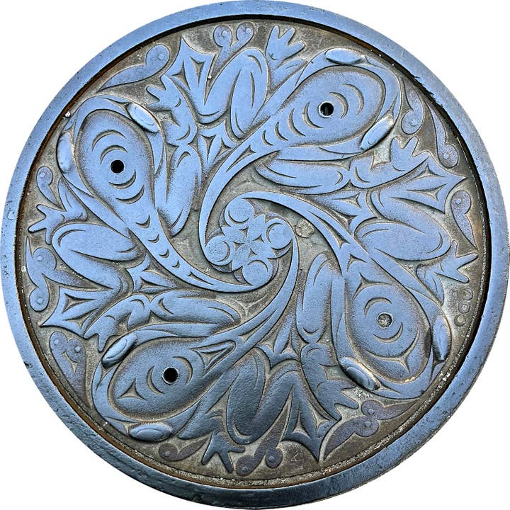 PROJECT CANADA - Vancouver, BC "Frogs" - Sewer Cover Doormat for wholesale by Vernakular Photo Designs