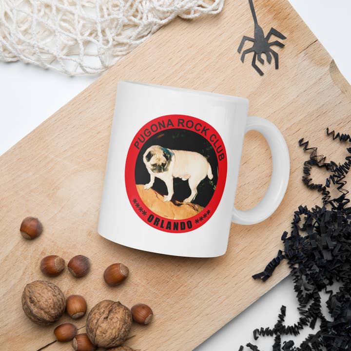 Vinny the Pug Coffee Mugs for wholesale by Pugona Rock Coffee Mugs