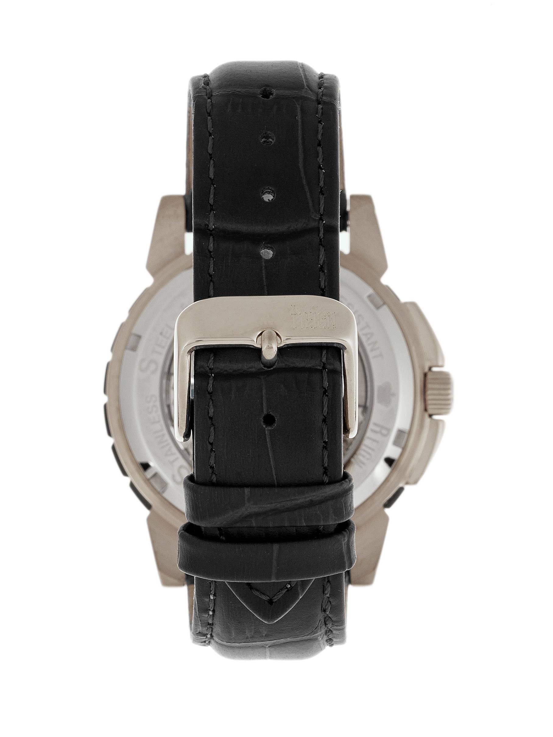 Reign - Wholesale Wrist Watch - Men's - Reign Philippe Automatic Leather-Band Skeleton Watch4